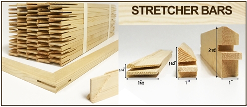 Close-up of stretcher bar wood grain