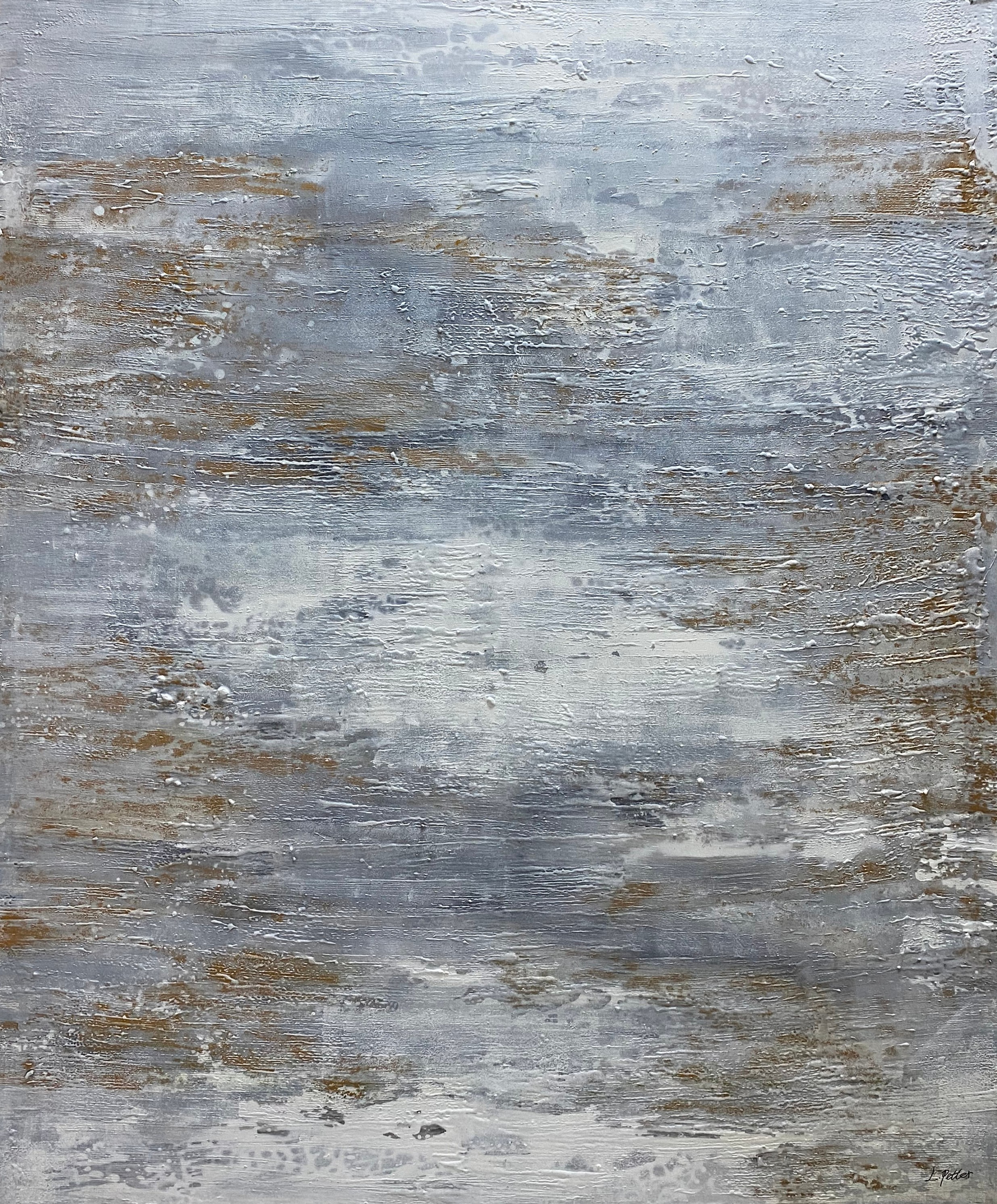 Textured Layers of White and Brown